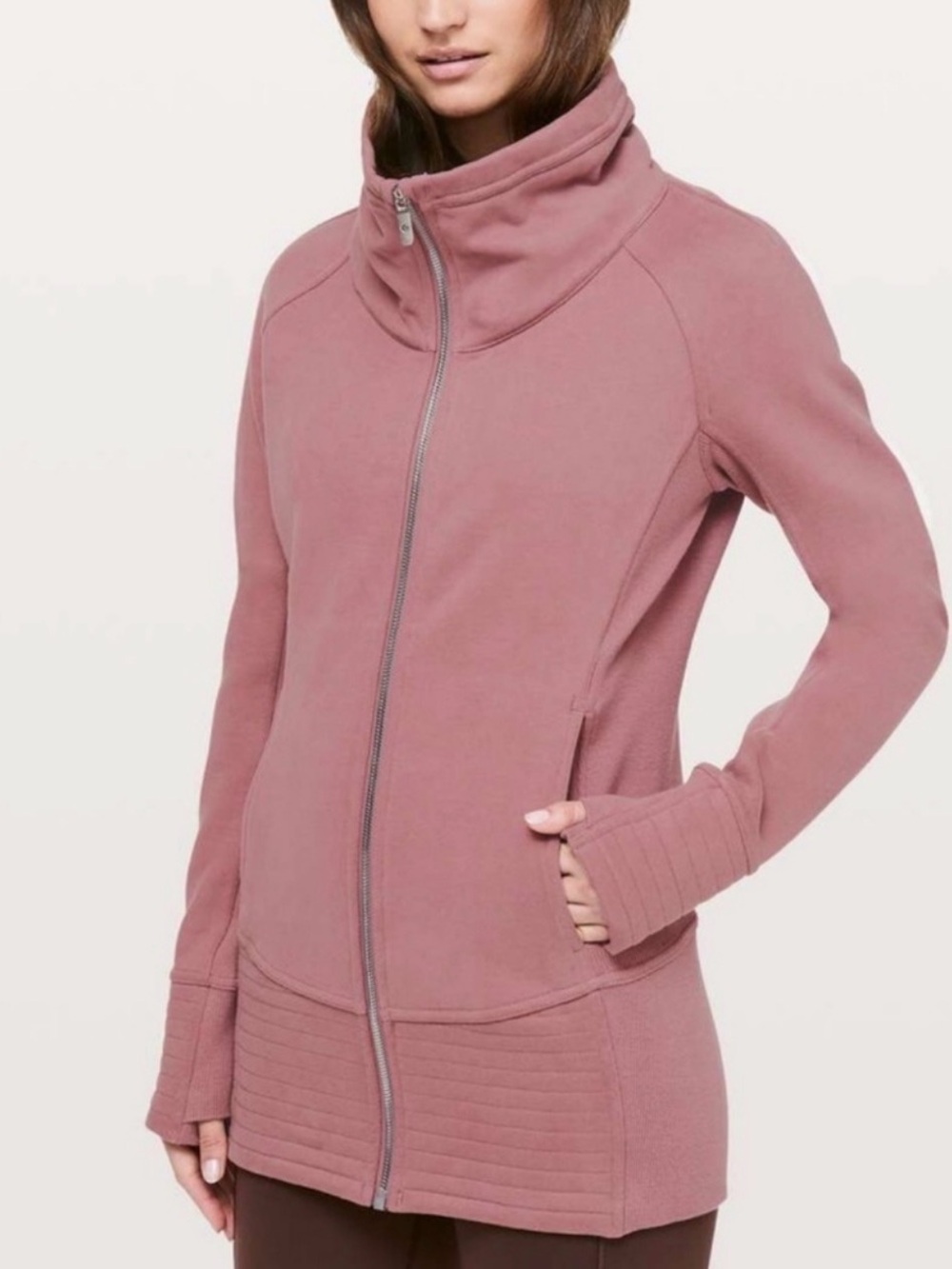 lululemon athletica Rose-Mauve Full-Zip Funnel Jacket